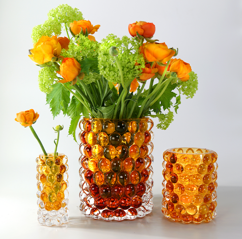Boule Hurricane Lamp, Large, Amber