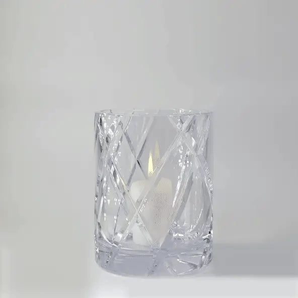 Skogsberg & Smart Classic Crystal Hurricane Lamp, Medium, front view
