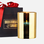 Skogsberg & Smart Gold Hurricane Lamp, Medium, front view 2
