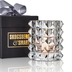 Skogsberg & Smart Stud Crystal Hurricane Lamp, Medium, front view 3