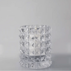Skogsberg & Smart Stud Crystal Hurricane Lamp, Medium, front view
