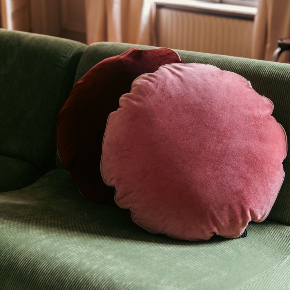 Bomboloni Pink Velvet Cushion, 47cm