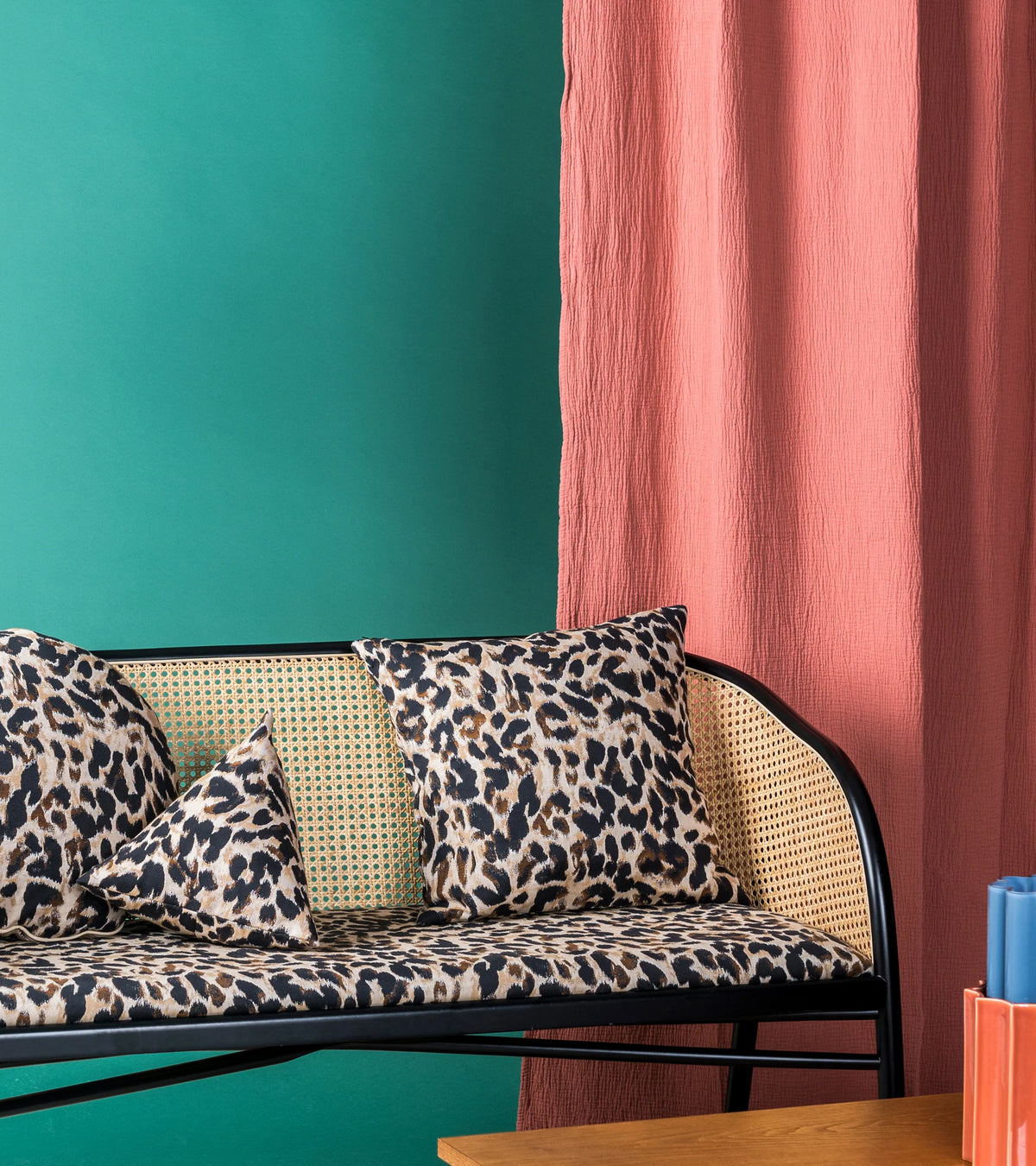 Carino Leopard Jacquard Cushion, 50x30cm