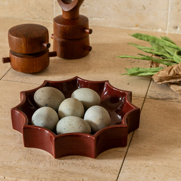 Tasca Décor Tray, Burgandy, 22cm