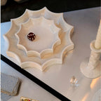 Tasca Décor Tray, White Crackle, 22cm