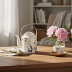 إبريق شاي ياباني - أزرق غير متطابق