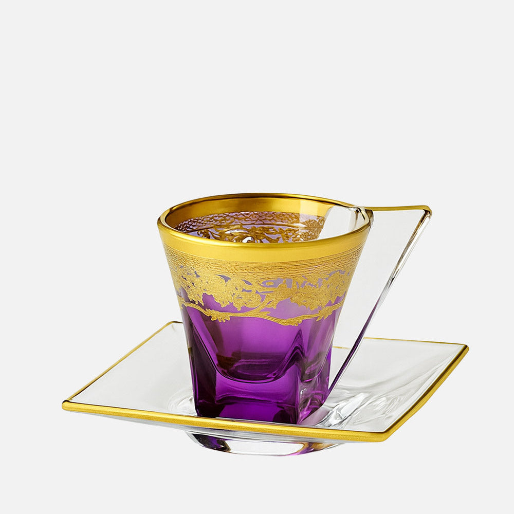 Rainbow Fusion Tea Cup & Saucer, Set of 6