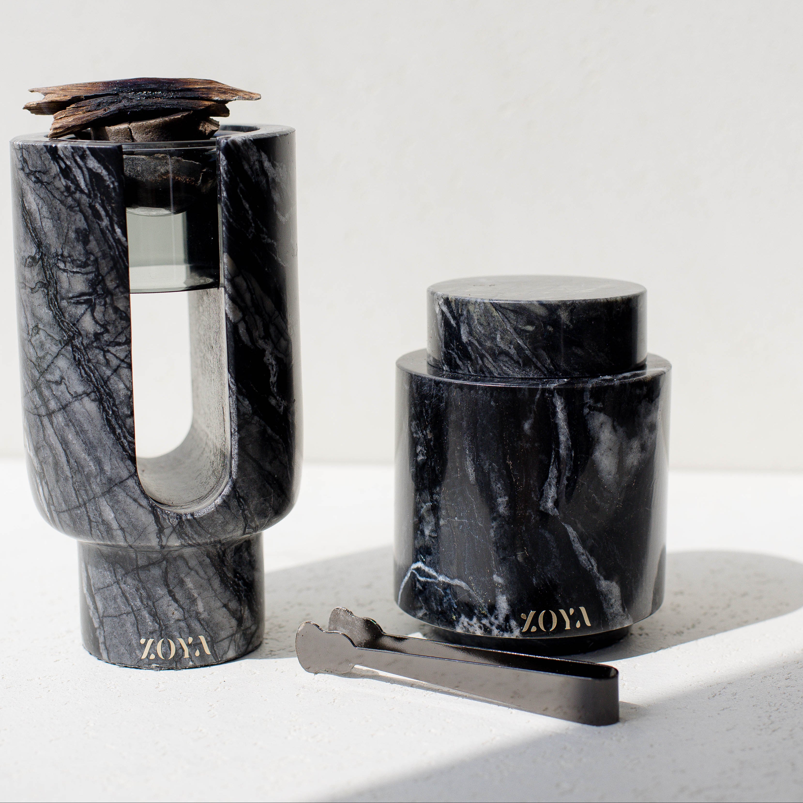 Luna Marble Mabkhar Set