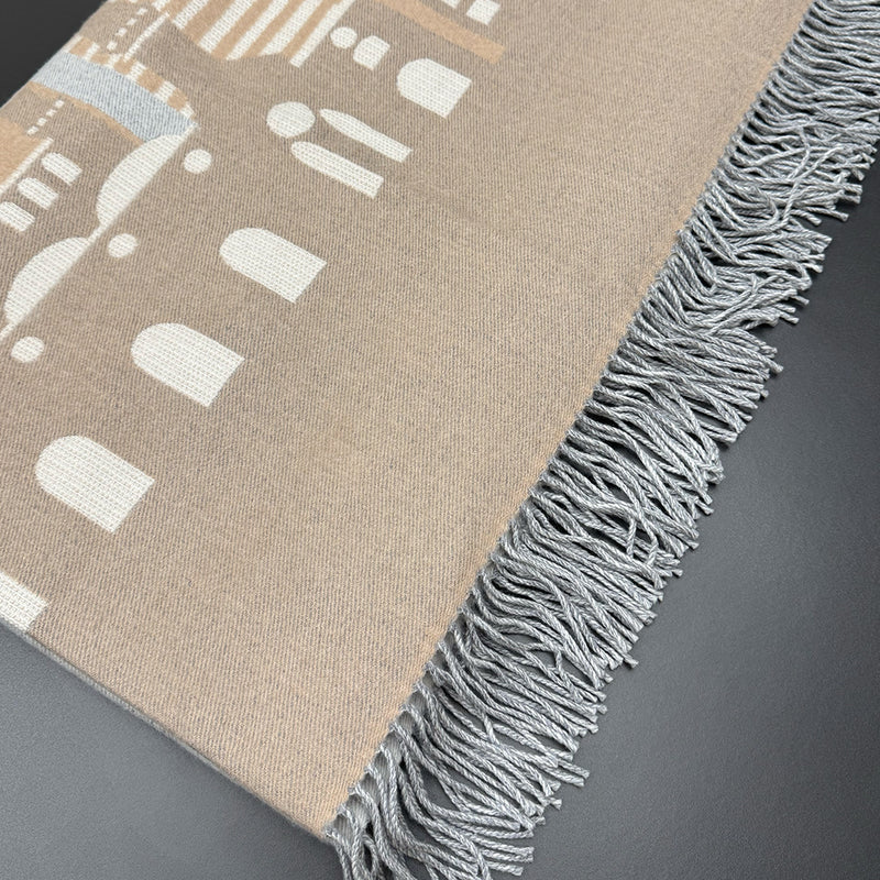 Burj Palm Trees Cashmere Wool Throw, 140x180cm