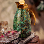 ترمس أمازونيا سعة 1 لتر، أوراق ذهبية ذهبية للمنزل