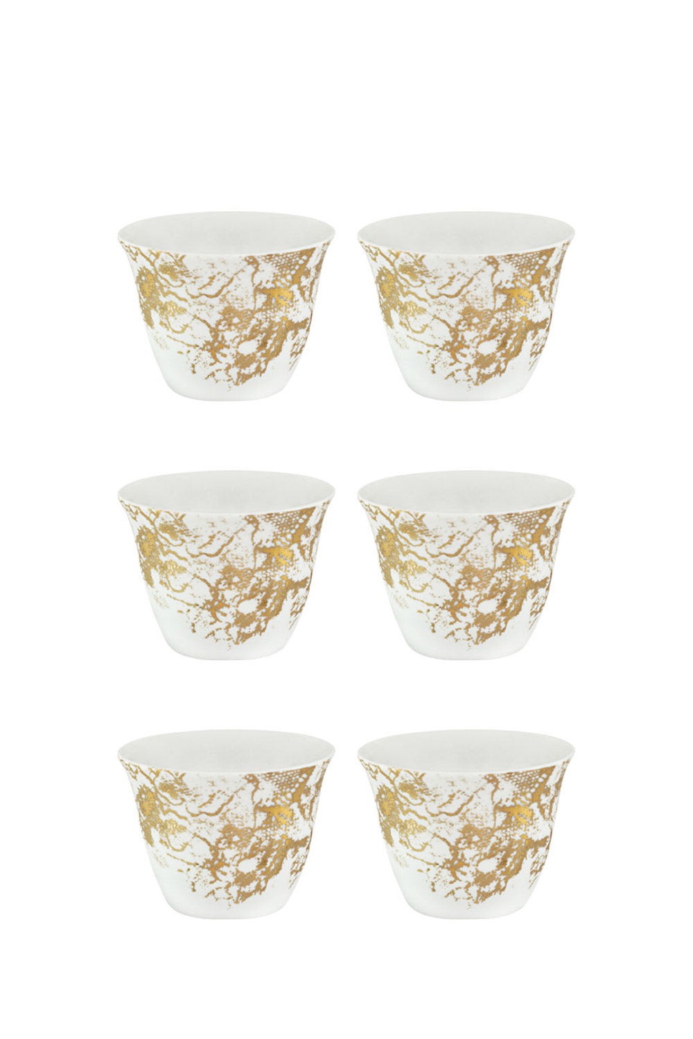 Belle Epoque Gawa Cup 50 ml, Set of 6, White/Gold