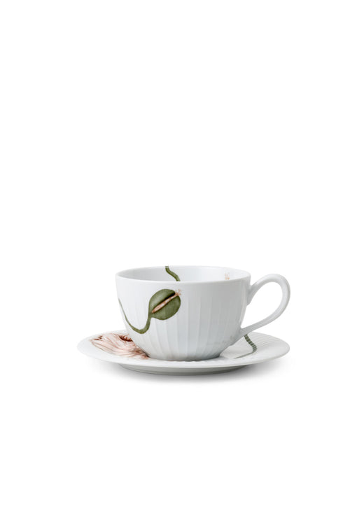 Hammershoi Poppy Tea Cup & Saucer, 380 Ml, White