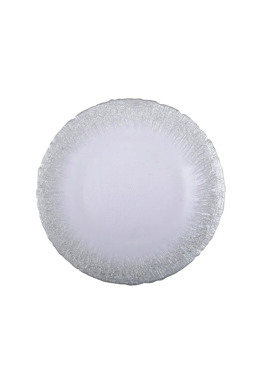 Edge Dinner Plate, 28cm, Silver