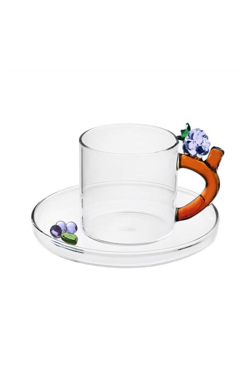 Fruits And Flower Coffee Cup with Blackberry, 100 ml - Maison7