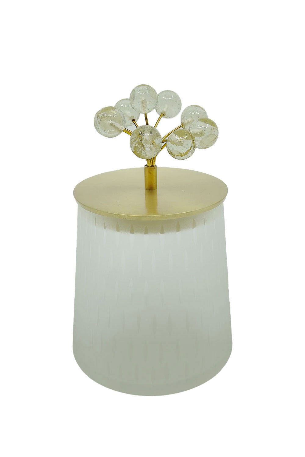 Rice Bonbon Jar with Lid, Small, Clear Flower