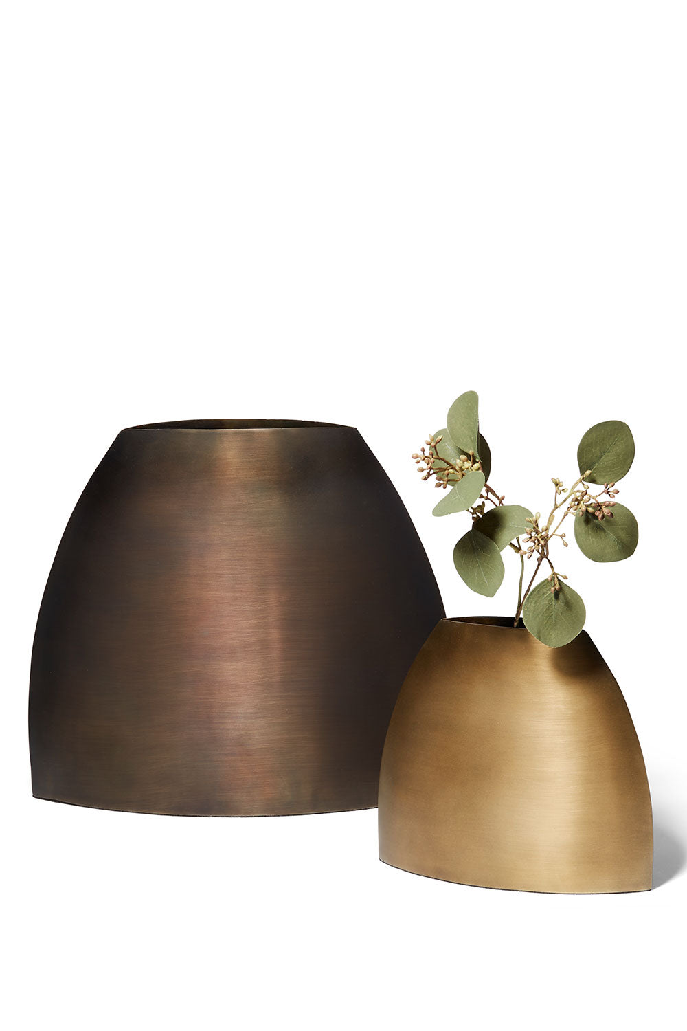 Antique Bronze Bulb Vase L