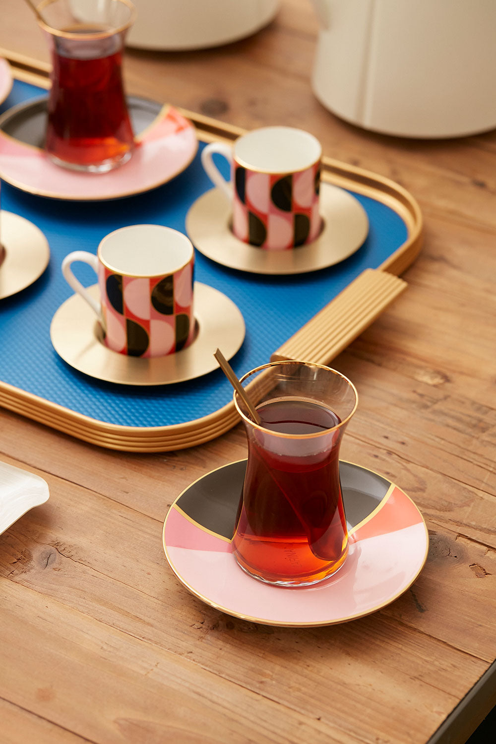 Geo Istikanah Cup with Saucer, Set of 6 - Maison7