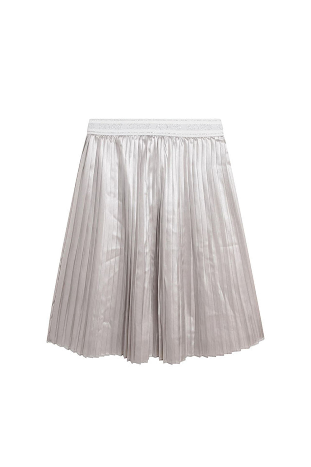 Mk Pleated Silver Skirt - Maison7