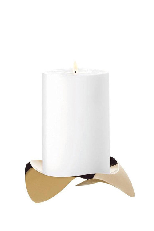 Papilio Uno Candle Holder, Brushed Brass
