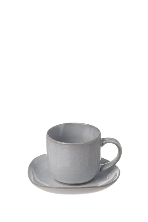 Svelte Coffee Cup & Saucer, Stone