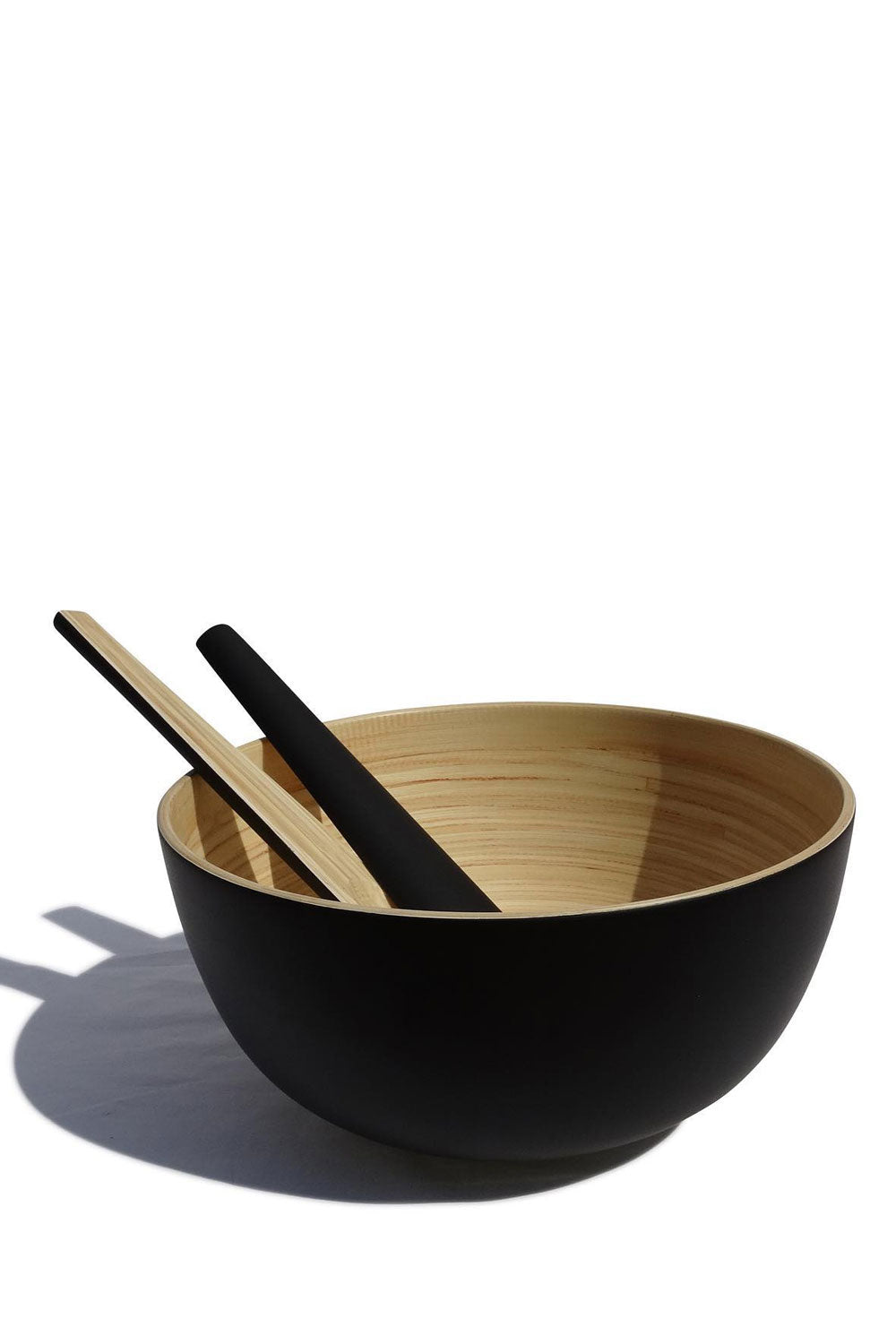 TCHON Bamboo Salad Bowl, 20 cm, Matte Black Maison7