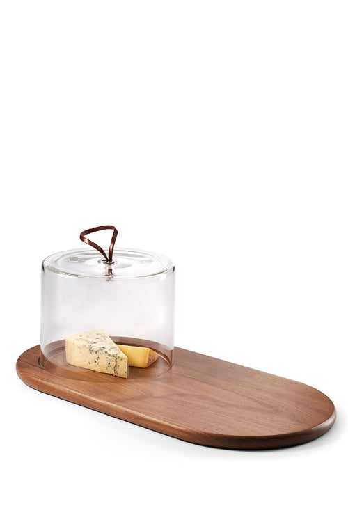 Walnut Cheese Board With Glass Cover - Maison7